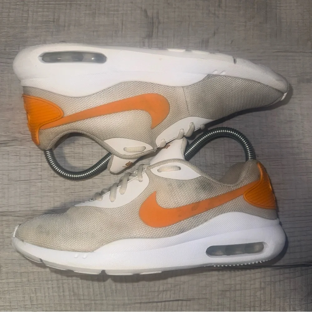 Size 7 - Nike Air Max Oketo White Orange Peel Womans Running Shoes